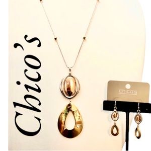 Chico’s Silver / Gold Necklace Set
